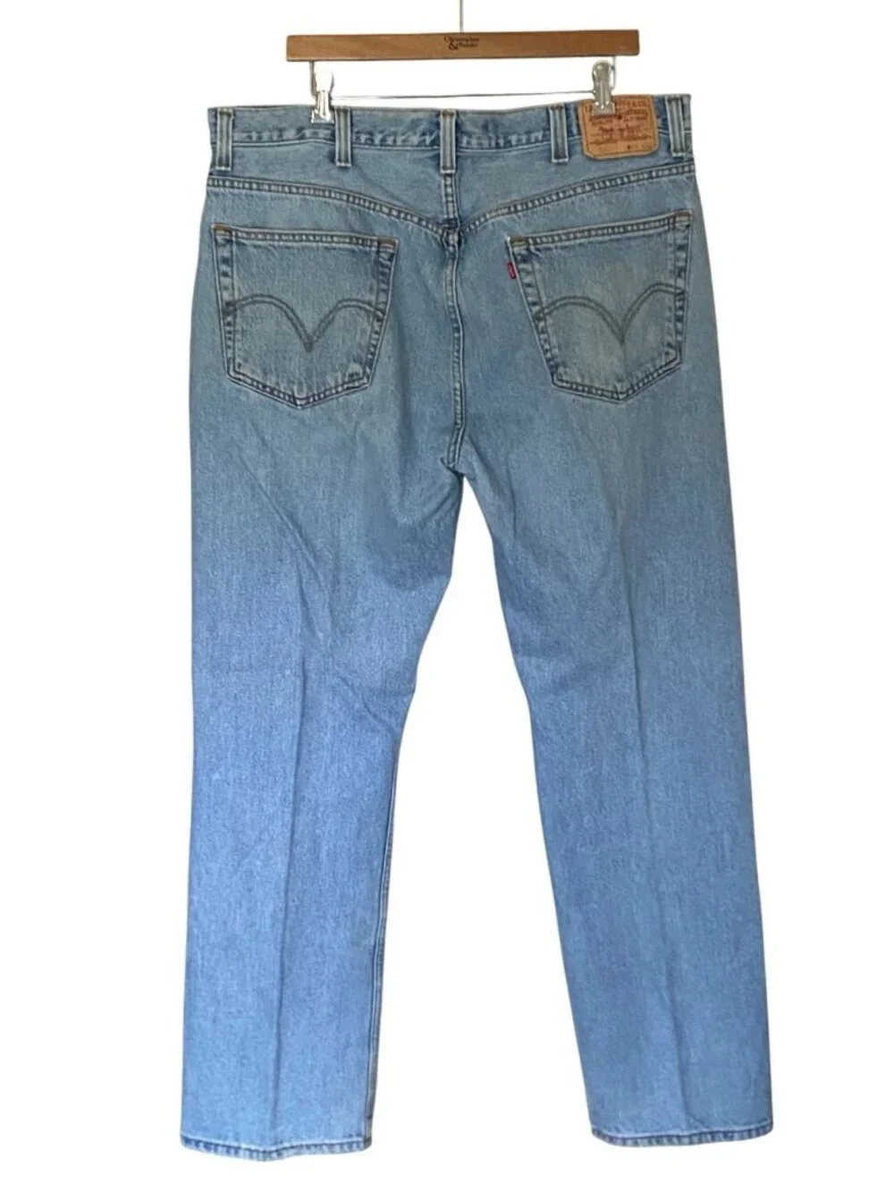 Levi's 505 Jeans Men's 40x33 Light Wash Straight Leg Red Tab Regular Fit